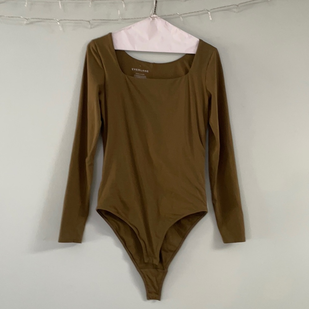 Everlane square neck bodysuit sz M